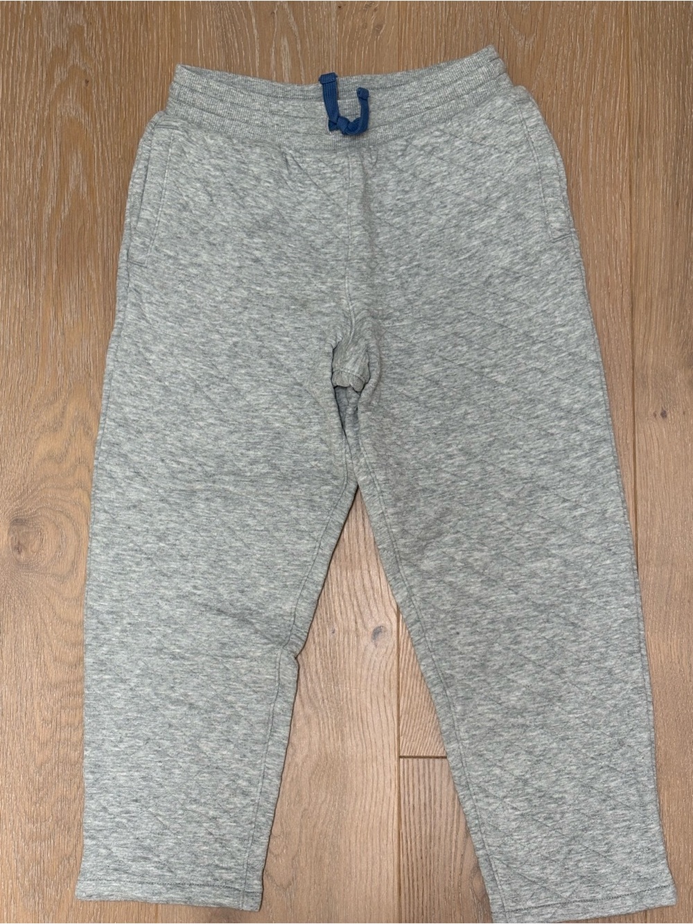 Janie and Jack Gray Jogger Sweatpants with Blue Drawcord
